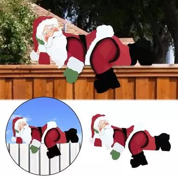 1 шт. забавные украшения для двора, украшения для дома и улицы, Санта-Клаус, украшение для садового забора, Рождество