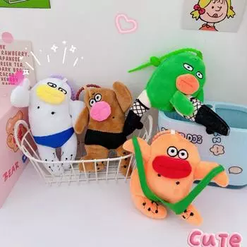 1 шт. забавный аниме большой сосисочный рот автомобильный брелок милый уродливый плюшевый кукольный брелок ручной работы мультяшный клоун рюкзак кулон игрушки белый