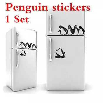 1 шт. забавный пингвин кухонный стикер на холодильник DIY наклейки столовая кухня декоративные наклейки на стену