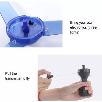 1 шт. забавный вращающийся флаер светящийся летающий НЛО светодиодный светильник с ручкой вспышка летающие игрушки для детей игры на открытом воздухе случайный цвет