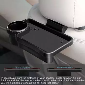 1 шт., заднее сиденье автомобиля, стол для напитков, еда, поднос для чашек, держатели, настольная подставка, крепление чёрный