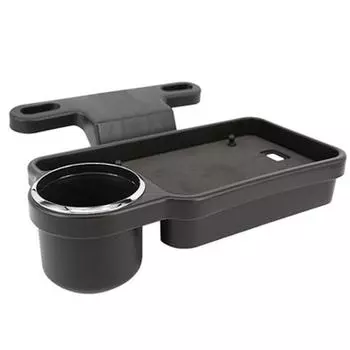 1 шт., заднее сиденье автомобиля, стол для напитков, еда, поднос для чашек, держатели, настольная подставка, крепление чёрный