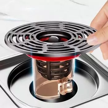 1 шт. заглушка для слива в ванной комнате, большой фильтр, препятствующий появлению запаха, артефакт для канализации в ванной, заглушка для защиты от летающих насекомых one-size серебряный