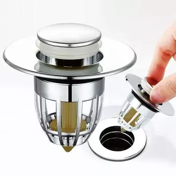 1 шт., заглушка сливного отверстия для умывальника, анти-гальваническое покрытие, запах, пробка для сливного отверстия в полу, выдвижной пресс с давлением вниз, дренажный тип