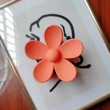 1 шт. заколка-цветок конфетного цвета на затылок, простая заколка для волос, заколка для пучка, заколка-акула для высокого хвоста