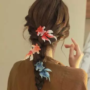 1 шт. заколка для волос Koi, аксессуары для волос, красная заколка для волос Koi, китайская боковая заколка для волос, аксессуары для волос 1pc розовый