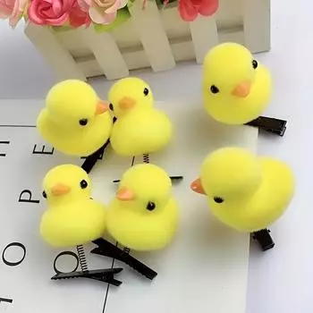 1 шт., заколка для волос «Маленькая желтая утка», милые весенние аксессуары для волос, детские заколки Kawaii для девочек, украшения, забавные рождественские подарки