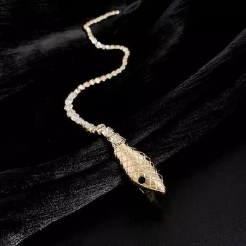 1 шт. заколка для волос с кисточками в виде змеи, китайские кристаллы Y2K, аксессуары для волос, усовершенствованные регулируемые стразы в виде змеи золотой