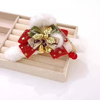 1 шт. заколка для волос с кисточкой, корейская заколка для волос, рождественская заколка-краб, Рождественский коготь, узел-бабочка, заколка для волос зелёный