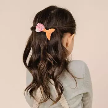 1 шт. заколка для волос с рыбьим хвостом из пайеток для девочек, головной убор для малышей, нежные заколки для волос в стиле русалки, детские аксессуары для волос оптом зелёный