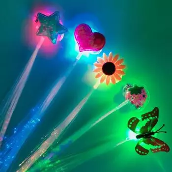 1 шт., заколка для волос со светодиодной подсветкой, цветная светоотражающая вспышка, светящиеся волокна, заколки для волос, вечерние барные косы, заколки для волос для женщин жёлтый