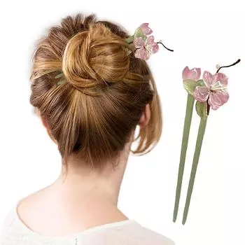 1 шт. заколки для волос свадебные шпильки ювелирные изделия аксессуары для волос акриловые китайские цветочные палочки для волос модный подарок U-образный головной убор