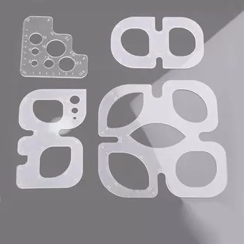 1 шт., закругленная линейка, акриловая, подходит для изделий из кожи ручной работы, линейка для позиционирования, правило для сумки «сделай сам», вспомогательный инструмент для шитья, аксессуары для шитья