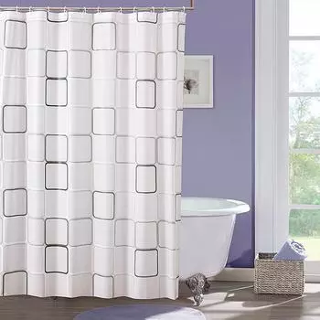 1 шт. занавеска для душа утолщение PEVA водонепроницаемый декор ванной комнаты крючки своими руками 180x200 см принадлежности для ванной 180x200cm