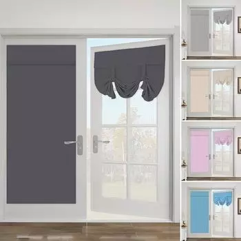 1 шт., занавеска для гостиной, оконные панели, дверная занавеска, плотная занавеска для двери, полиэстер, домашний декор темно-серого
