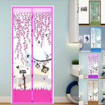 1 шт., занавеска для окна, насекомых, мух, комаров, оконный экран, экран с ошибками, магнитная занавеска, защита от комаров 100*210 кофейный