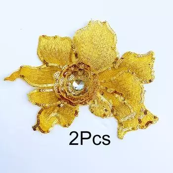 1 шт. заплатки для ремонта сумки декор в китайском стиле яркие бриллиантовые блестки цветы DIY швейные аксессуары для одежды цветочные полоски