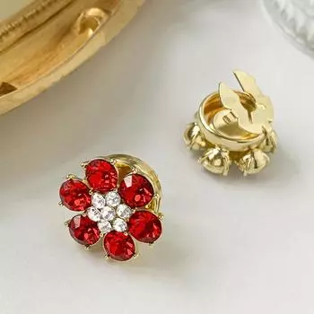 1 шт. Запонки для повседневной жизни, скрытые кнопки, креативные цветочные декоративные кнопки, свадебные искусственные хрустальные кнопки, чехлы для вечеринок красный