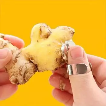 1 шт. защита для пальцев из нержавеющей стали для фруктов, бобов, чеснока, овощей, орехов, защита для пальцев, кухонные режущие инструменты 1PCS