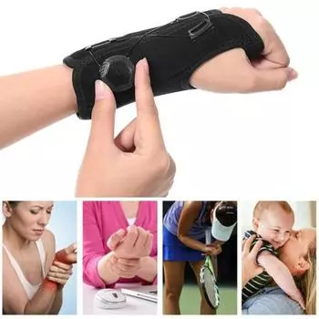 1 шт. защита запястья открытая конструкция не душная ручка регулируемая компрессия дышащая спортивная защита запястья от растяжения фитнес-оборудование чёрный