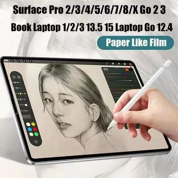 1 шт., защитная пленка для экрана в виде бумаги для Microsoft Surface Pro 8/7/6/5/4/3/2 X Go 2 3 для Surface Laptop Go 12,4 Book 1 2 3 13,5 15 1PC surface 3 10.8 прозрачный