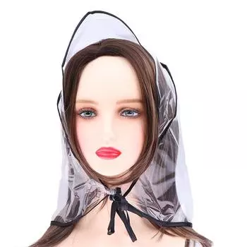 1 шт., защитная шляпа от дождя для прически, пластиковый чепчик для женщин и женщин, прозрачный, чтобы ваши волосы выглядели идеально даже после дождя