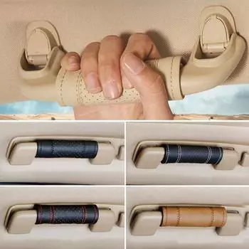 1 шт. Защитные чехлы для ручек салона автомобиля, внутренняя отделка подлокотника двери, бежевый, черный, автомобильные чехлы на крышу левой и правой двери, плюш бежевый