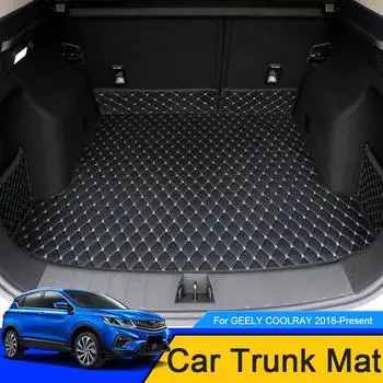 1 шт. защитные коврики на багажник автомобиля для Geely Coolray 2018-2025 водонепроницаемые антигрязные автомобильные аксессуары высокого качества из кожи на заказ
