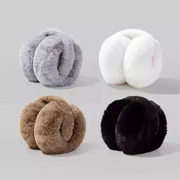 1 шт. Защитные наушники из нейлона, складные наушники, мягкие плюшевые, для улицы, холода