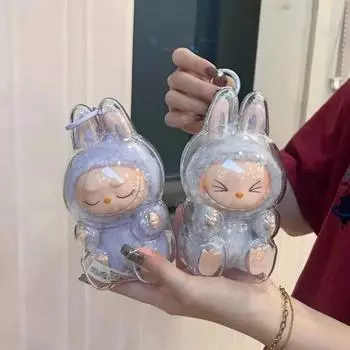 1 шт. защитный акриловый чехол для хранения плюшевых кукол, сумка для показа для Кореи Kpop Exo labubu v2, сидящая вечеринка без куклы