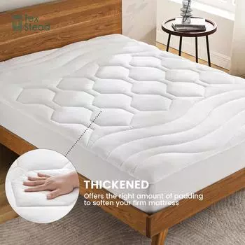 1 шт. Защитный чехол для матраса, простыня на резинке с растягивающимися карманами, мягкий, теплый, дышащий, нескользящий, для глубокого сна 39x75x18in темно-серого