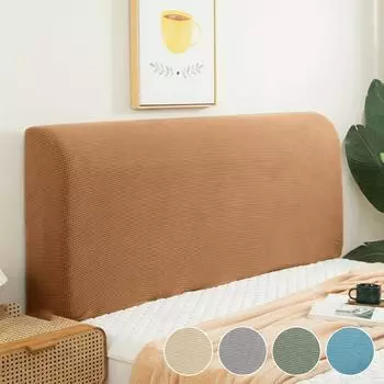 1 шт. защитный чехол из кукурузного бархата для изголовья кровати, комплексный дизайн, защита изголовья кровати, однотонная ткань, предметы интерьера 150cm*60cm бежевый