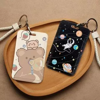 1 шт. Защитный чехол, стильный брелок, удобный пластиковый изысканный держатель для карт, сумка, подвеска, брелок