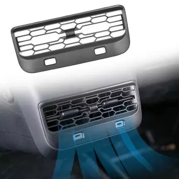 1 шт. Защитный фильтр для автомобильного выхода, крышка заднего кондиционера автомобиля, крышка заднего вентиляционного отверстия автомобиля, аксессуары для салона автомобиля для Tesla Model 3/Y чёрный