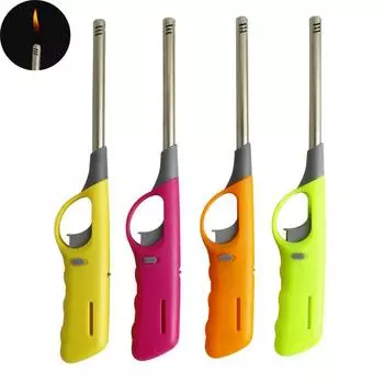 1 шт. зажигалка бутановая многоцелевая многофункциональная для кухни камина пилотная лампа барбекю плита пластиковые зажигалки для свечей синий