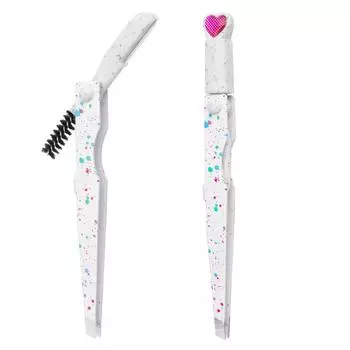 1 шт. зажим для бровей пинцет для бровей из нержавеющей стали скошенный кончик 12.8cm*3cm*3cm синий