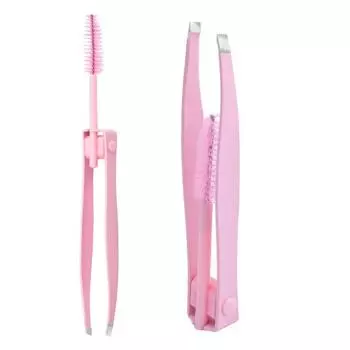 1 шт. зажим для бровей пинцет для бровей из нержавеющей стали скошенный кончик 13.9cm*3cm*3cm розовый