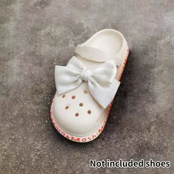 1 шт. зажим для обуви с бантом, пряжка для обуви в форме отверстия, женские украшения для обуви, декоративные зажимы, шелковая пряжка с подвеской в виде банта