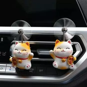 1 шт. зажим для розетки Lucky Cat автомобильные освежители воздуха Lucky Cat зажим для вентиляционного отверстия автомобиля Fortunate Cat милые автомобильные аксессуары