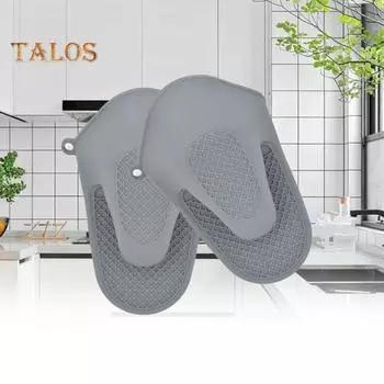 1 шт. зажим для рук, высокая термостойкость, Нескользящие многоразовые креативные бытовые кухонные силиконовые варежки для микроволновой печи, кухонные гаджеты чёрный