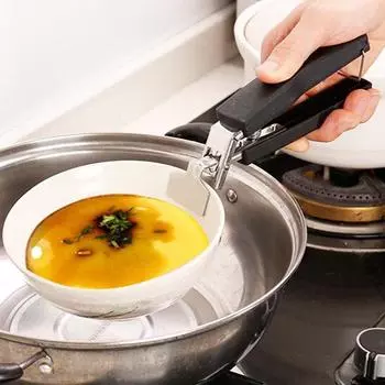 1 шт.-зажим для тарелок, мисок, зажим для мисок из нержавеющей стали, универсальный ручной держатель для тарелок, щипцы, антизажимной захват для кухни
