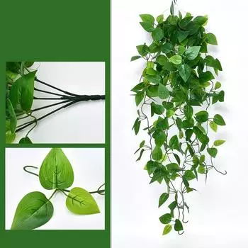 1 шт. Зеленый плющ искусственные листья виноградная лоза свадебный декор искусственные растения настенные подвесные растения