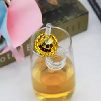 1 шт., зеркальные соломинки для диско-шара, 70 s, украшение для дискотеки, дня рождения, свадьбы, девичника, поставки, соломинка для коктейлей розового золота