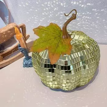 1 шт. Зеркало Диско Тыква Украшения для Дома Подарок Для Друга Бар Вечеринка Аксессуары Хэллоуин Эстетика 5cm серебряный