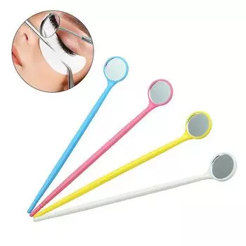 1 шт., зеркало для проверки из нержавеющей стали для наращивания ресниц, портативное стоматологическое зеркало, профессиональный инструмент для макияжа, рот, зуб белый