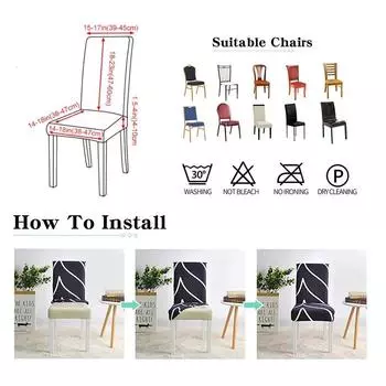 1 шт. жаккардовый эластичный чехол для стула водонепроницаемый антигрязезащитный чехол для сиденья для кухни банкета дня рождения вечеринки обеда темно-серого