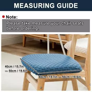 1 шт. жаккардовый чехол для стула, устойчивый к грязи, однотонный чехол для сиденья, утолщенный, съемный, моющийся чехол для стула для столовой, домашний декор 1 Piece синий