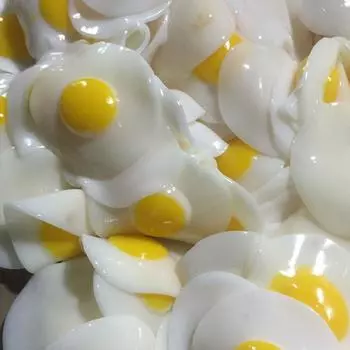 1 шт., жареное яйцо-пашот, искусственная еда, имитация игрушки, чехол для телефона, декор, игрушка для кукольного домика
