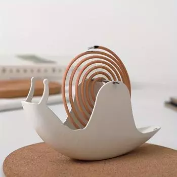 1 шт. Железный держатель для благовоний в форме улитки - огнестойкий, креативный и милый предмет интерьера с ароматом сандалового дерева - идеально подходит для дня Святого Патрика