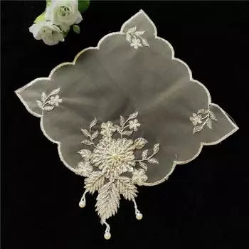 1 шт. Жемчужная скатерть для рукоделия в стиле ретро, французская ткань для защиты от пыли, свежие и милые реквизиты для фотосъемки, вышитые цветы бежевый